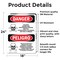 Signmission Chlorine Hazard Area Bilingual Danger Sign, Vinyl Decal, 18in W x 24in L, 2PK OS-2PACK-DS-D-1824-VS-1067 - alternate 6